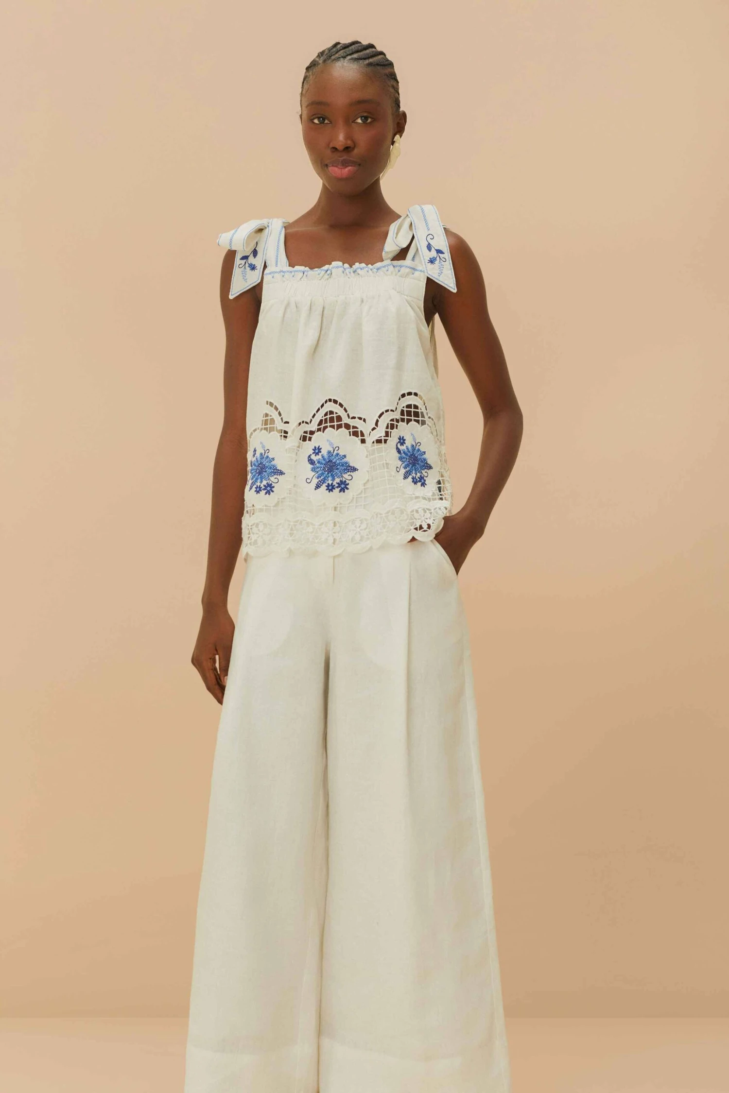 Off-White Euroflax™ Premium Linen High Waisted Pants 3 Off-White Euroflax™ Premium Linen High Waisted Pants - Image 3