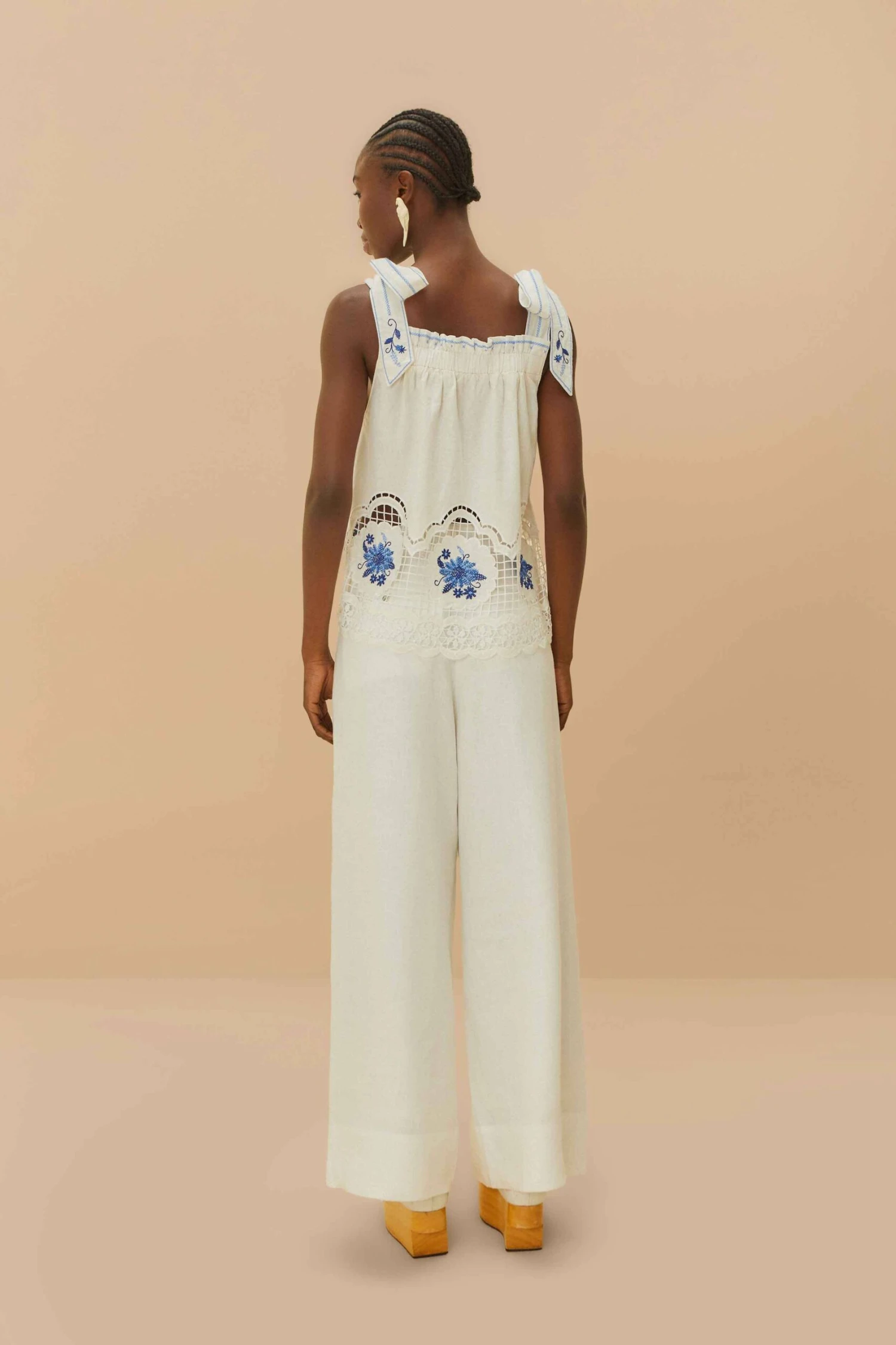 Off-White Euroflax™ Premium Linen High Waisted Pants 4 Off-White Euroflax™ Premium Linen High Waisted Pants - Image 4