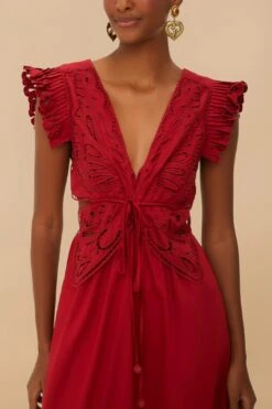 Red Butterfly Cut-Out Midi Dress -Farm Rio 337217 03 7c21b3b0 f2ba 451c 8bca 6967886295eb