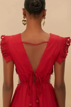 Red Butterfly Cut-Out Midi Dress -Farm Rio 337217 05 f5df4dfc ef4d 4192 82a9 36dd9e9b311e
