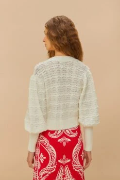 White Lace Stitch Knit Crop Cardigan -Farm Rio 337754 04 e5e9bf8e e32e 478f 9d29 e9aaf16fd0ca