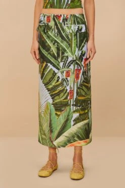 Blue Amazonia Forest Euroflax™ Premium Linen Maxi Skirt -Farm Rio 337792 03 a3dacffe 6777 43c1 a38c 8cd1062b0819