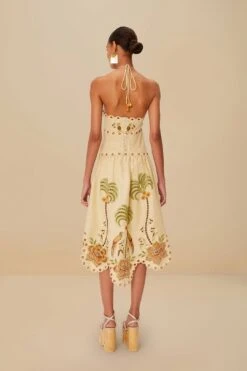 Sand Delicate Forest Richelieu Embroidered Euroflax™ Premium Linen Midi Dress 7 Sand Delicate Forest Richelieu Embroidered Euroflax™ Premium Linen Midi Dress -Farm Rio 338283 04 4a36a396 2874 49a3 b205 56474578080b