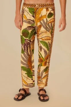 Sand Foliage Sketch LENZING™ ECOVERO™ Euroflax™ Pants 9 Sand Foliage Sketch LENZING™ ECOVERO™ Euroflax™ Pants -Farm Rio 339480 02