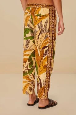 Sand Foliage Sketch LENZING™ ECOVERO™ Euroflax™ Pants 10 Sand Foliage Sketch LENZING™ ECOVERO™ Euroflax™ Pants -Farm Rio 339480 04