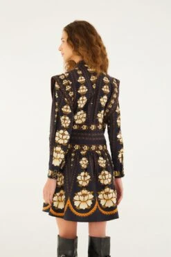 Farm Rio Black Embroidered Flowers Long Sleeve Organic Cotton Mini Dress -Farm Rio 339780 04 ce6fcfe2 368a 45b5 aea4 172ac2a53cb5