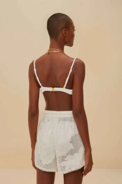 White Flower Shorts 5 White Flower Shorts -Farm Rio 341968 03