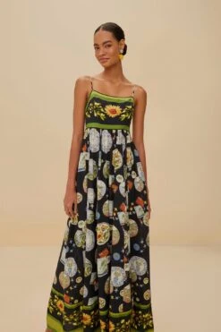 Black Trip Souvenir Maxi Dress