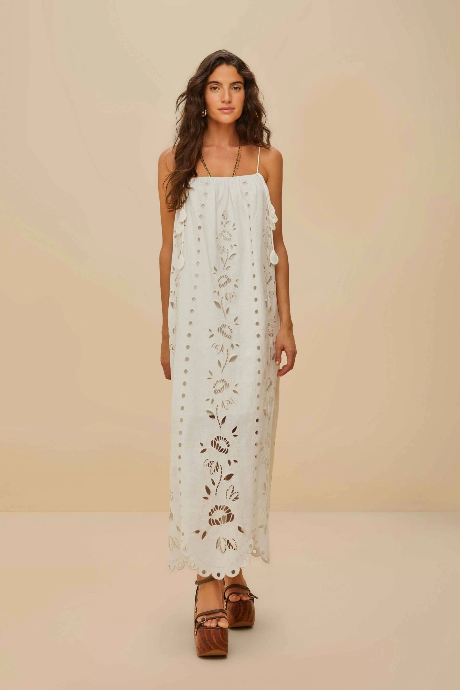 Off-White Richelieu LENZING™ ECOVERO™ Euroflax™ Maxi Dress 1 Off-White Richelieu LENZING™ ECOVERO™ Euroflax™ Maxi Dress