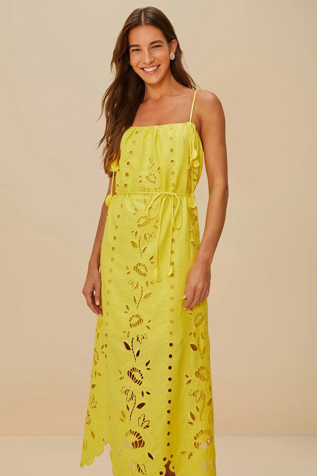 Yellow Richelieu Sleeveless LENZING™ ECOVERO™ Euroflax™ Maxi Dress 1 Yellow Richelieu Sleeveless LENZING™ ECOVERO™ Euroflax™ Maxi Dress
