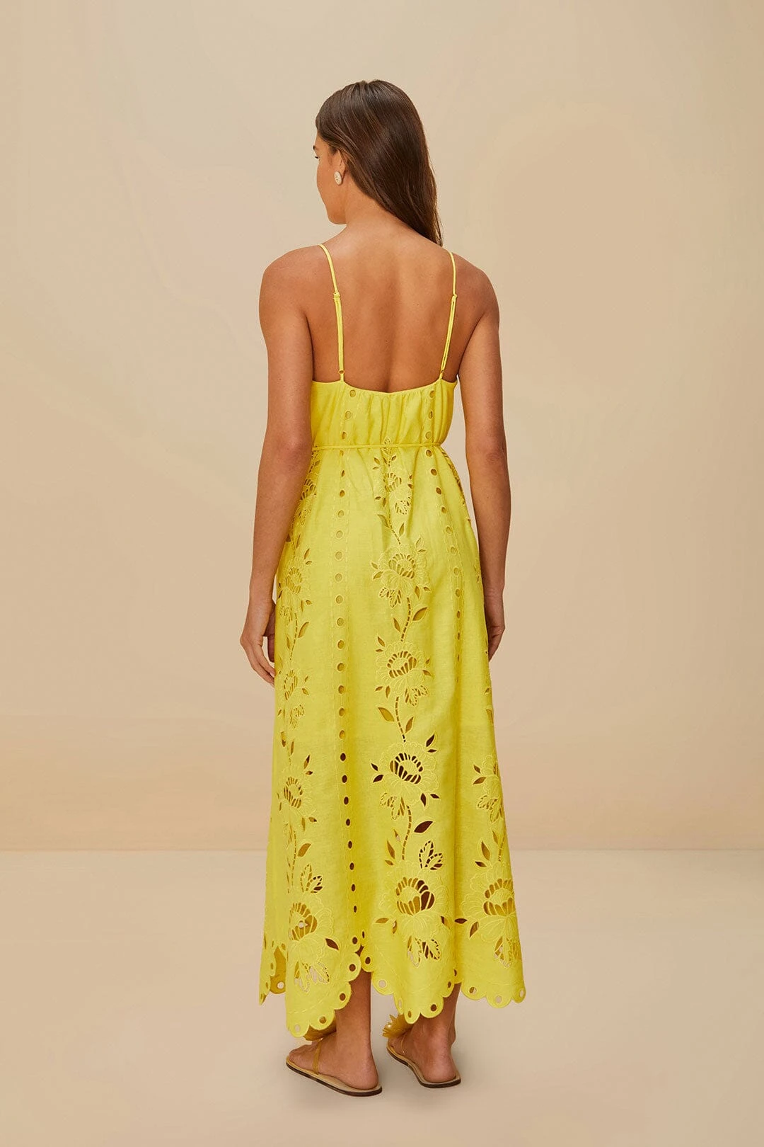 Yellow Richelieu Sleeveless LENZING™ ECOVERO™ Euroflax™ Maxi Dress 4 Yellow Richelieu Sleeveless LENZING™ ECOVERO™ Euroflax™ Maxi Dress - Image 4