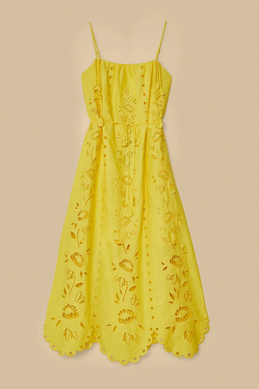 Yellow Richelieu Sleeveless LENZING™ ECOVERO™ Euroflax™ Maxi Dress 5 Yellow Richelieu Sleeveless LENZING™ ECOVERO™ Euroflax™ Maxi Dress - Image 5