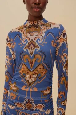 Blue Ornament Floral Tulle Mini Dress -Farm Rio 342005 03 6da3d642 defd 4b67 8179 52c9d01acf3d