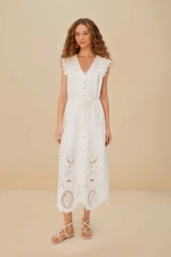 Off-White Sleeveless Euroflax™ Premium Linen Maxi Dress