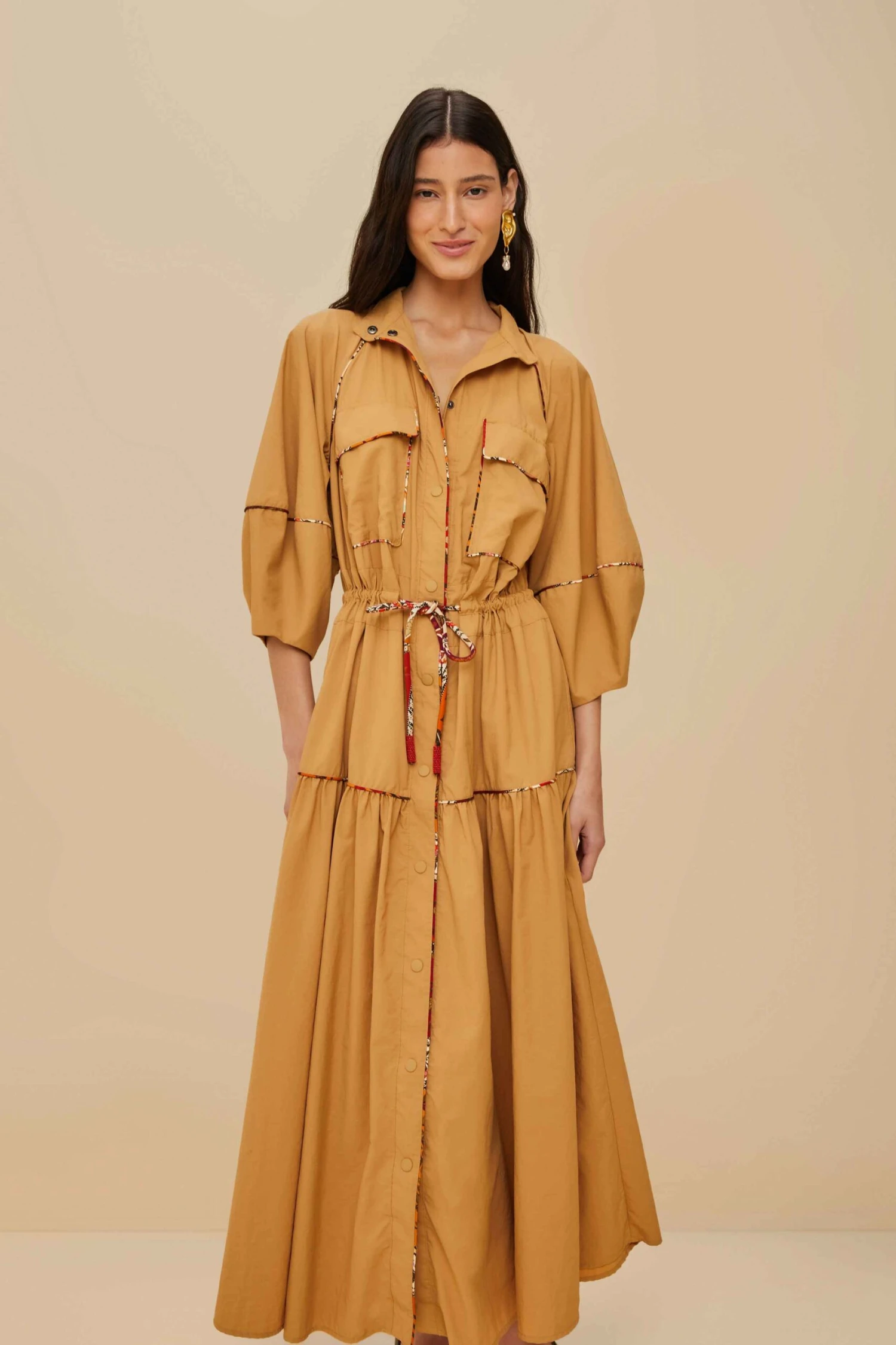 Caramel Chemise Midi Dress 2 Caramel Chemise Midi Dress - Image 2