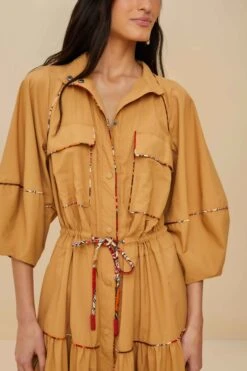 Caramel Chemise Midi Dress 6 Caramel Chemise Midi Dress -Farm Rio 342192 03