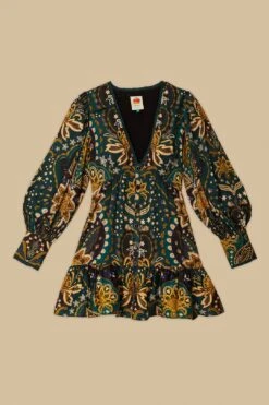 Black Jaipur LENZING™ ECOVERO™ Viscose Mini Dress -Farm Rio 342350 04 db621bda 175b 4cc0 9807 9b7264c2e87c