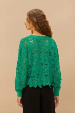 Green Flower Crochet Cardigan -Farm Rio 342496 03 64e48837 4092 4544 b4fd 115b8d52cef2