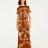 Farm Rio Orange Arabesque Paradise Lenzing™ Ecovero™ Viscose Maxi Dress