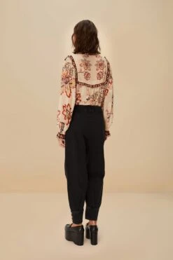 Black Denim Pants -Farm Rio 346546 04