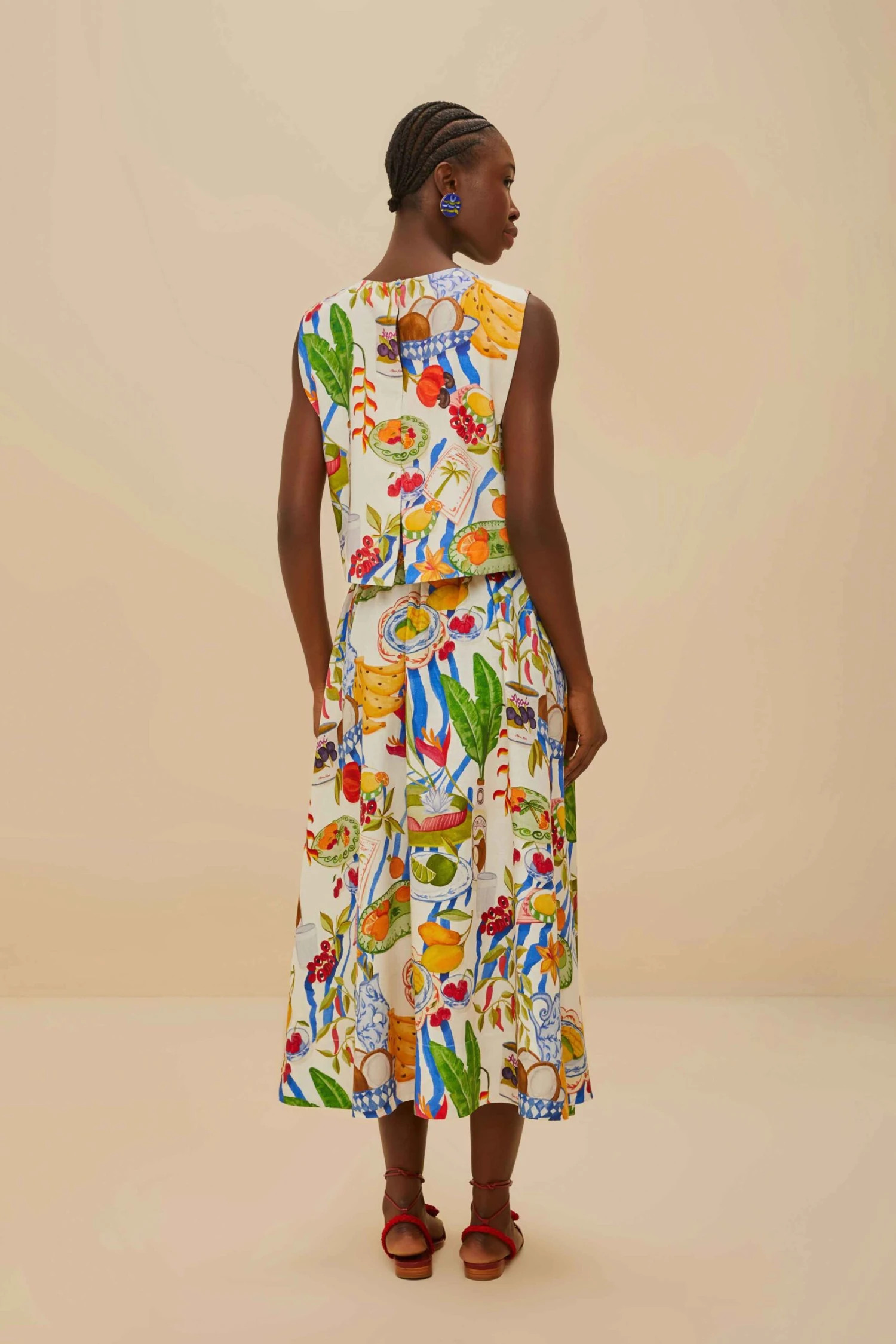 Off-White Fresh Table LENZING™ ECOVERO™ Euroflax™ Midi Skirt 4 Off-White Fresh Table LENZING™ ECOVERO™ Euroflax™ Midi Skirt - Image 4