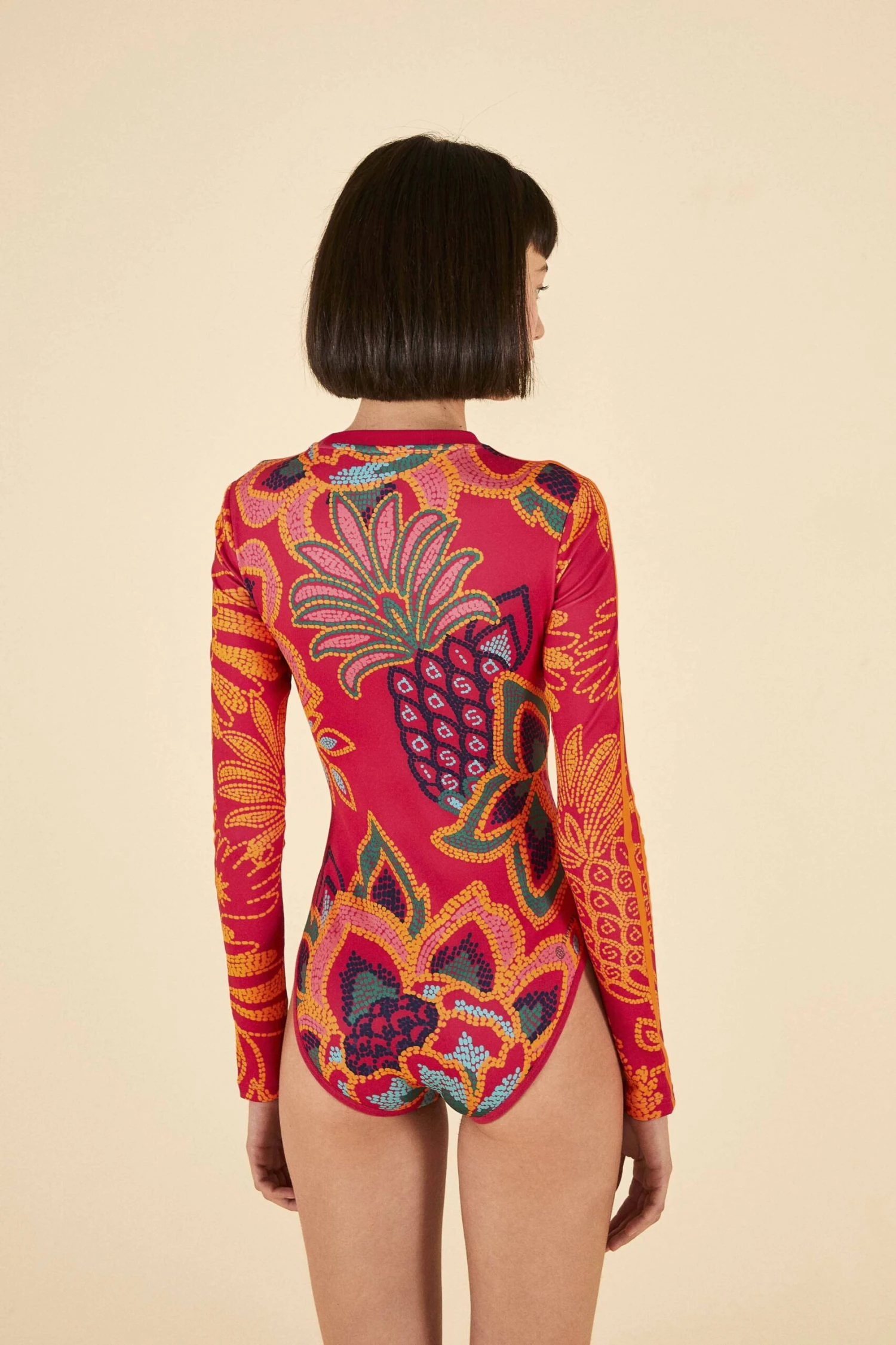 Farm Rio ADIDAS FARM Bodysuit Vivid Berry 4 Farm Rio ADIDAS FARM Bodysuit Vivid Berry - Image 4