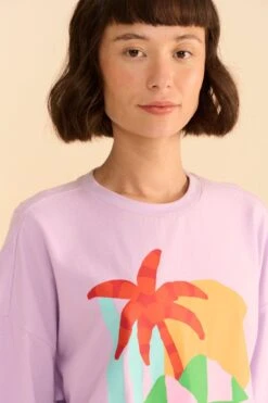 Farm Rio Adidas Farm Gfx Tee Purple -Farm Rio HS1178 03