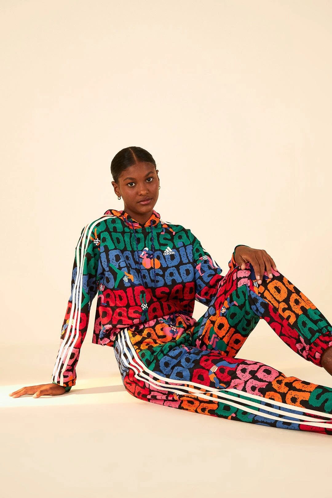 Farm Rio Adidas Farm Trackpants Black 2 Farm Rio Adidas Farm Trackpants Black - Image 2