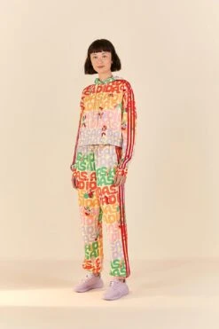 Farm Rio Adidas Farm Trackpants Pearl Citrine