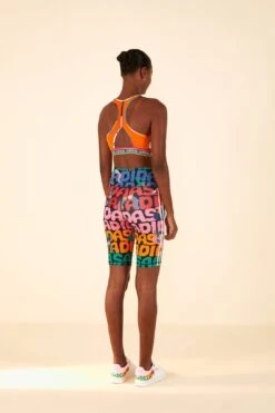 Farm Rio Farm Medium-Support Bra Bold Green / Better Scarlet -Farm Rio HS1187 04