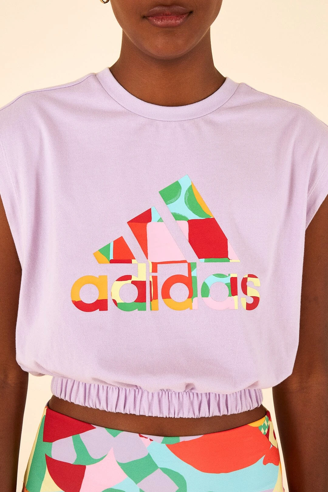 Farm Rio Adidas Farm Sleeveless Tee Purple 3 Farm Rio Adidas Farm Sleeveless Tee Purple - Image 3