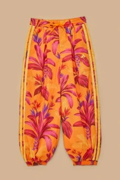 Adidas Tropical Breeze Bright Orange Pants -Farm Rio JD6301 05