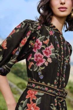 Farm Rio Black Belle Garden Lace Belted Mini Dress 9 Farm Rio Black Belle Garden Lace Belted Mini Dress -Farm Rio farm rio black belle garden lace belted mini dress 340039 4