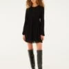 Farm Rio Black Shell Mini Dress