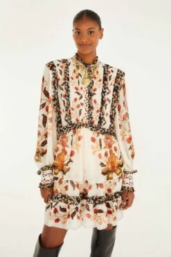 Farm Rio -Farm Rio farm rio cream berry garden mini dress 346118 1