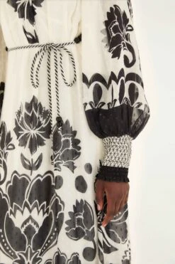 Farm Rio Cream Floral Arabesque Rope Belt Maxi Dress 9 Farm Rio Cream Floral Arabesque Rope Belt Maxi Dress -Farm Rio farm rio cream floral arabesque rope belt maxi dress 339998 4