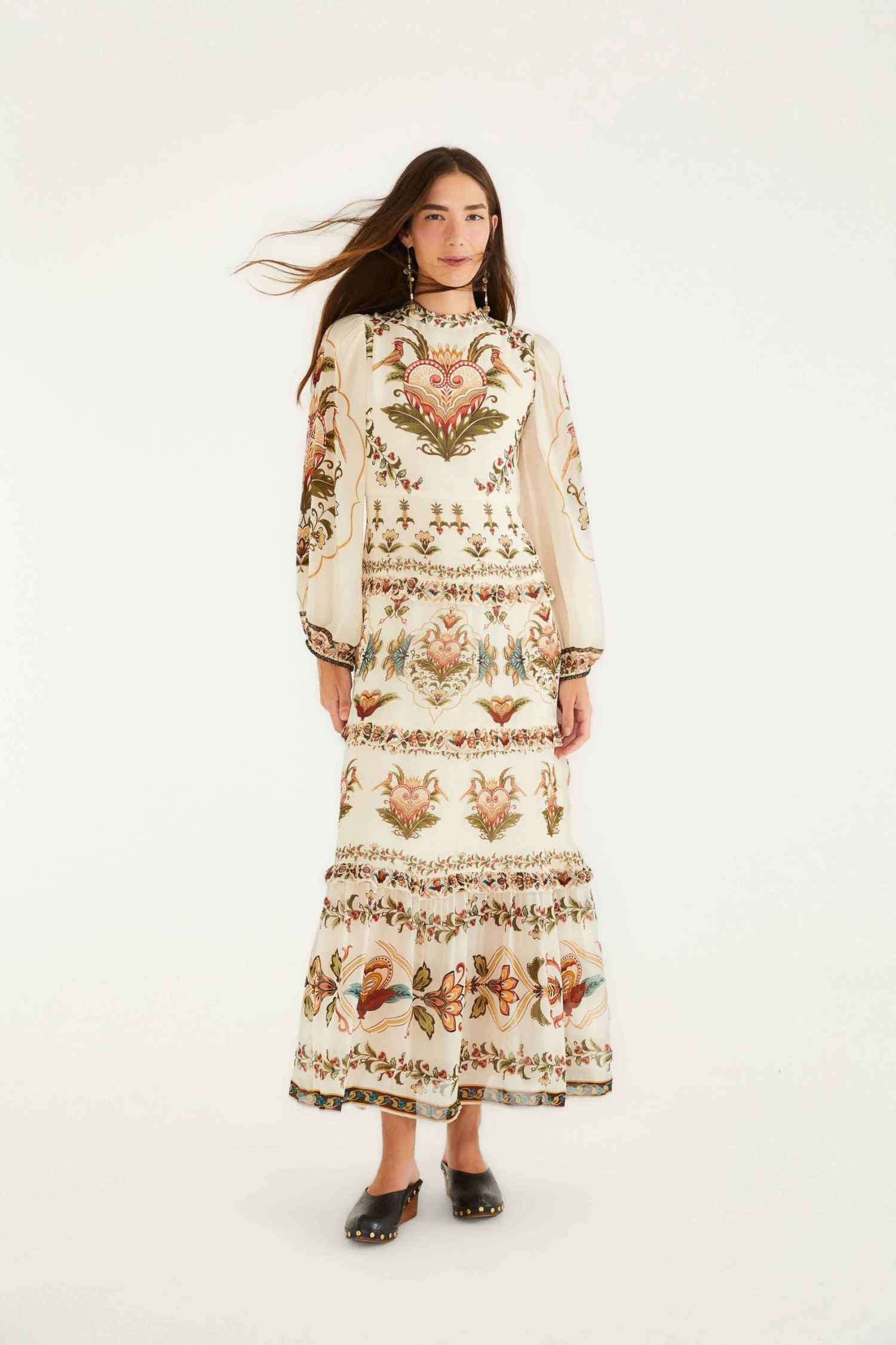 Farm Rio Cream Majestic Hearts Maxi Dress 1 Farm Rio Cream Majestic Hearts Maxi Dress