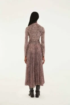 Farm Rio Pink Baby Leopard Pleated Maxi Skirt -Farm Rio farm rio pink baby leopard pleated maxi skirt 340366 4