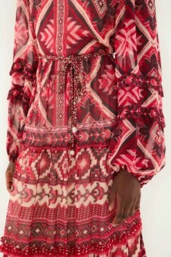 Farm Rio Red Graphic Ainika Belted Tiered Maxi Dress 6 Farm Rio Red Graphic Ainika Belted Tiered Maxi Dress -Farm Rio farm rio red graphic ainika belted tiered maxi dress 339938 2