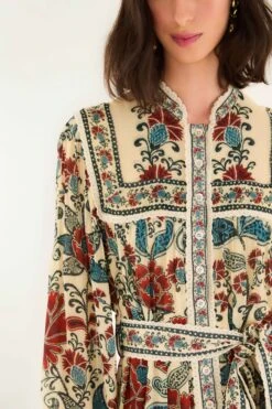 Farm Rio Sand Francesca Long Sleeve Mini Dress 7 Farm Rio Sand Francesca Long Sleeve Mini Dress -Farm Rio farm rio sand francesca long sleeve mini dress 339799 3